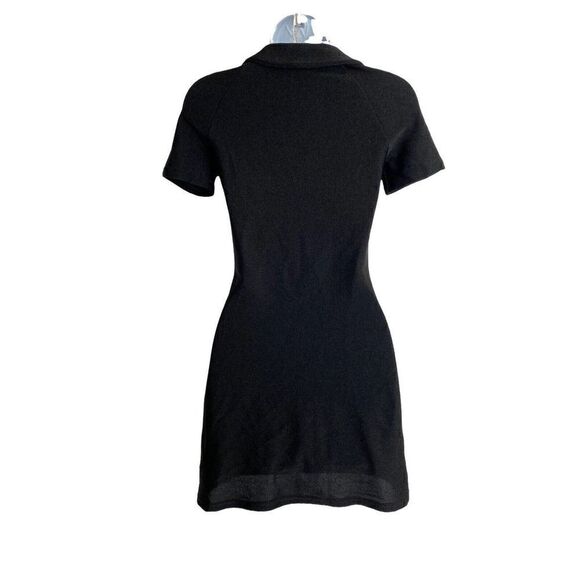 Authentic VERSUS "sparring yok" by gianni jersey dress Size Small Black 90s Y2K - Picture 3 of 12